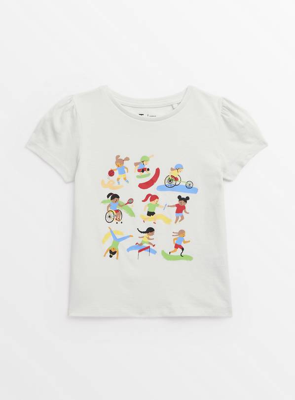 Pale Green Sporty Character T-Shirt 1-2 years